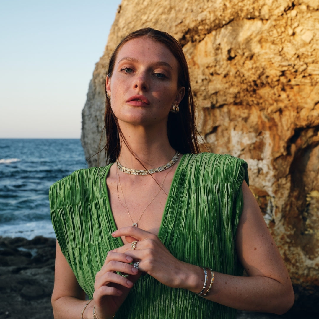 PATHRA SLEEK DIAMOND KOLYE