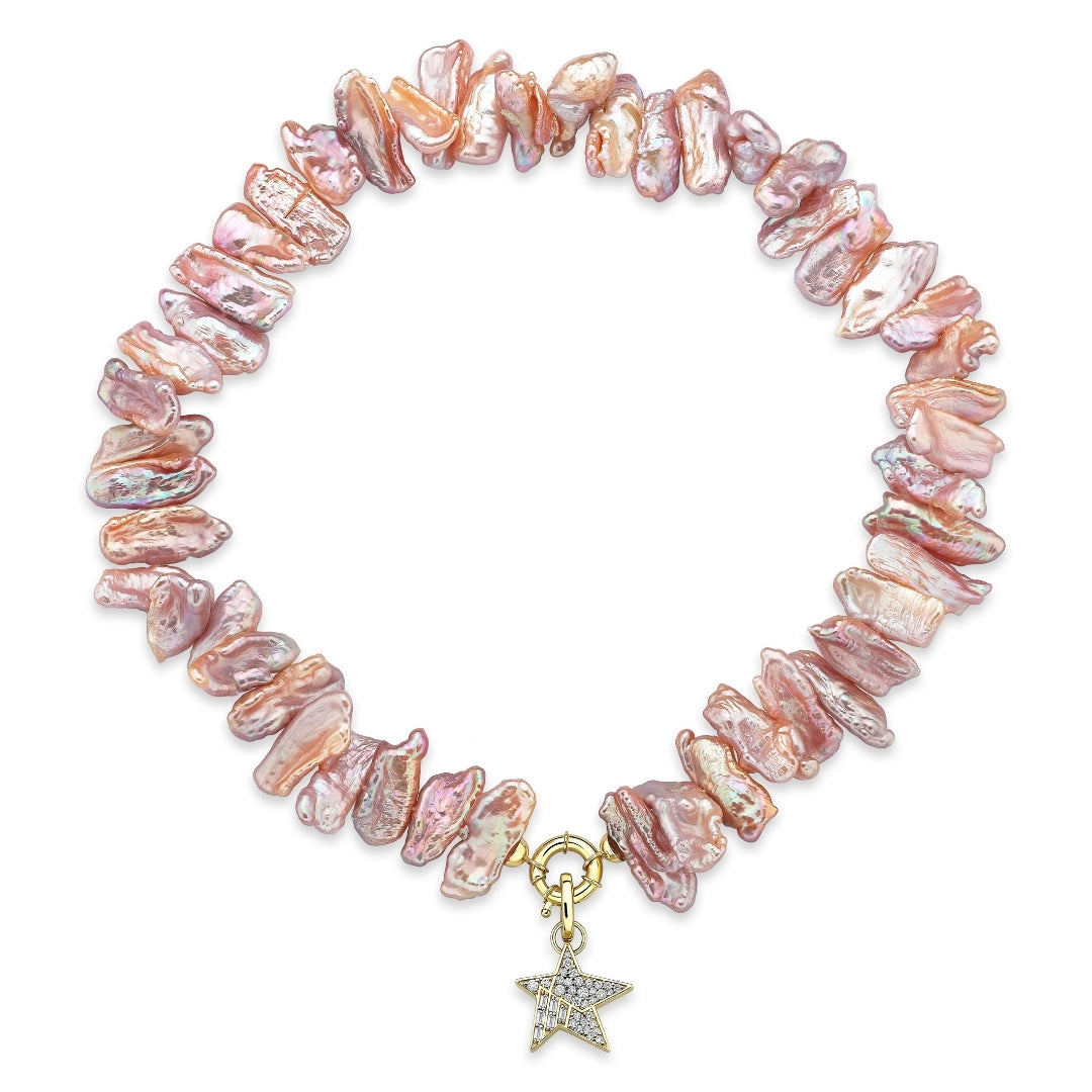Perla Choker Pembe