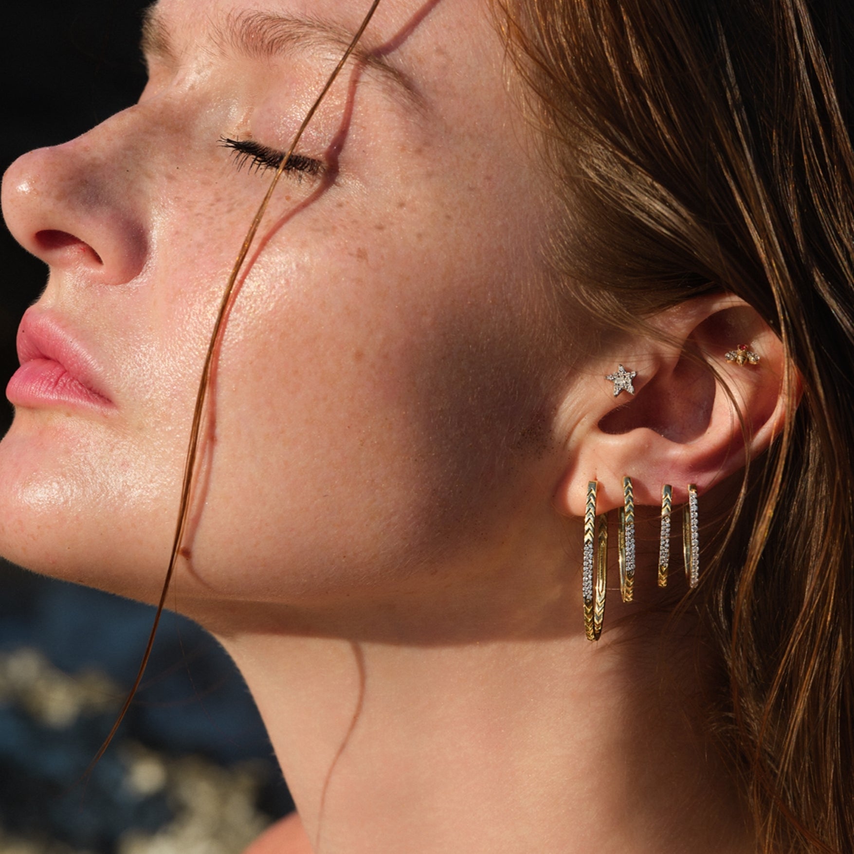 PETITE MAHUKA DIAMOND HOOP