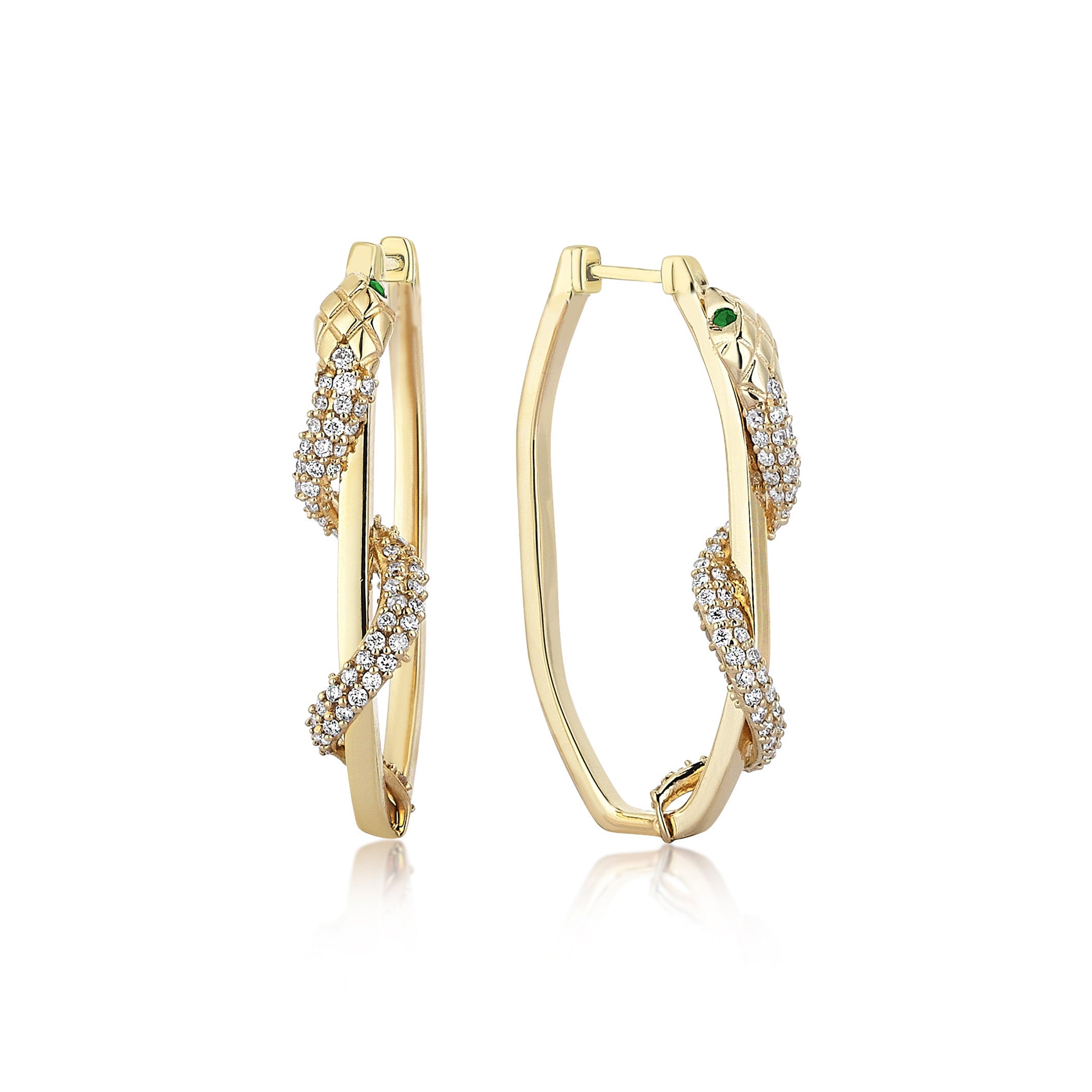 REBORN EARRING WITH PAVE DIAMOND