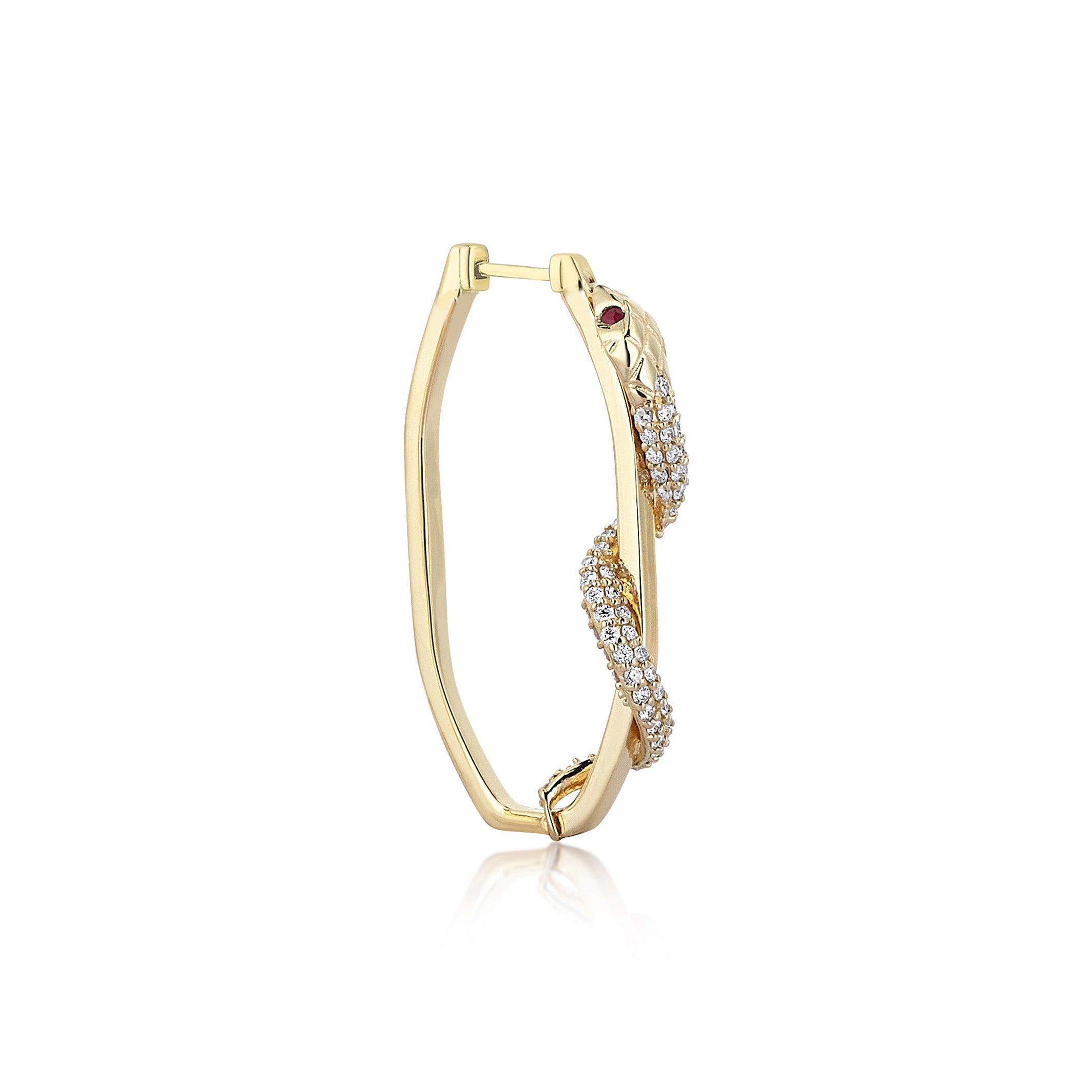 REBORN EARRING WITH PAVE DIAMOND