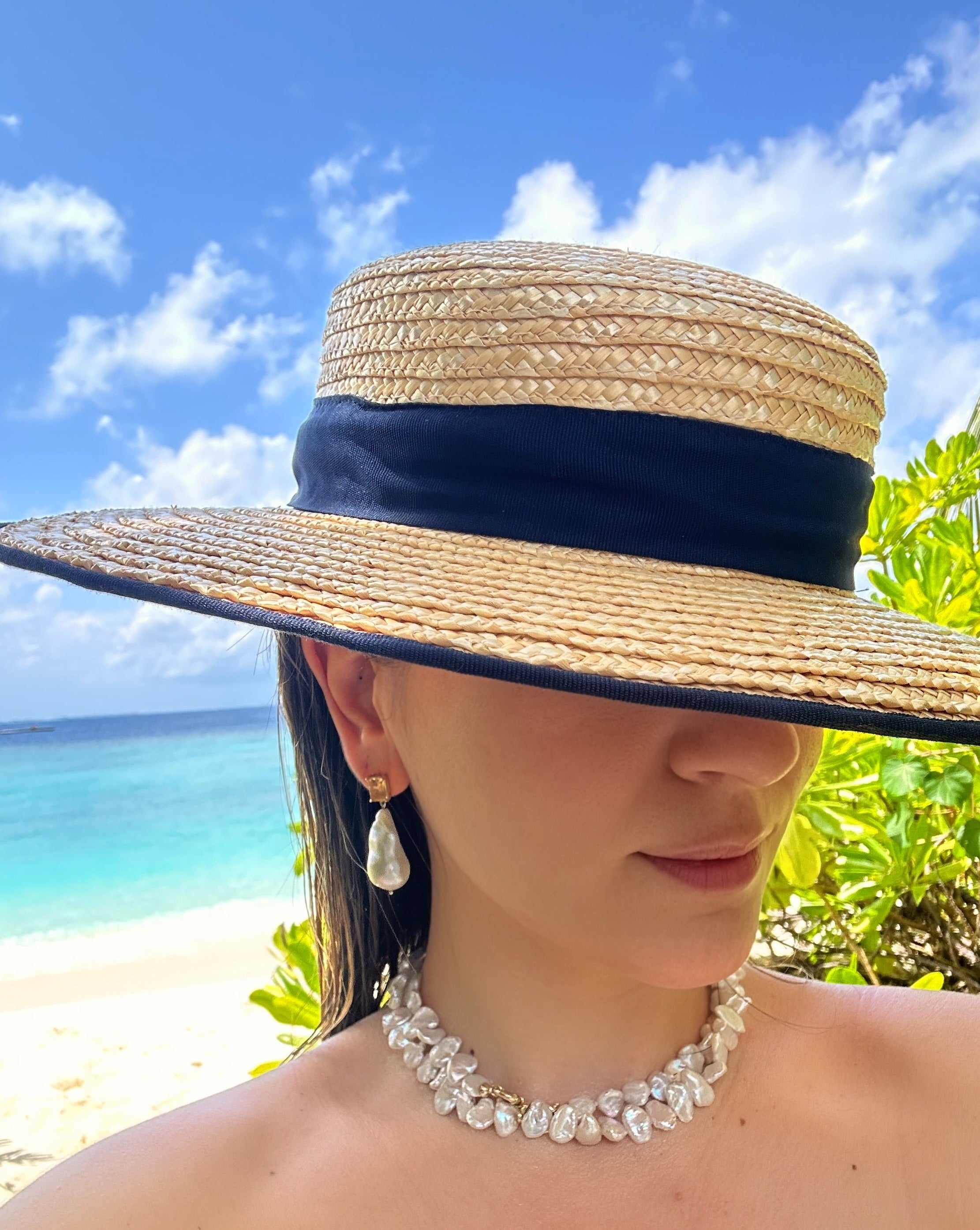 Perla Baroque Wıth Swıss Topaz Küpe