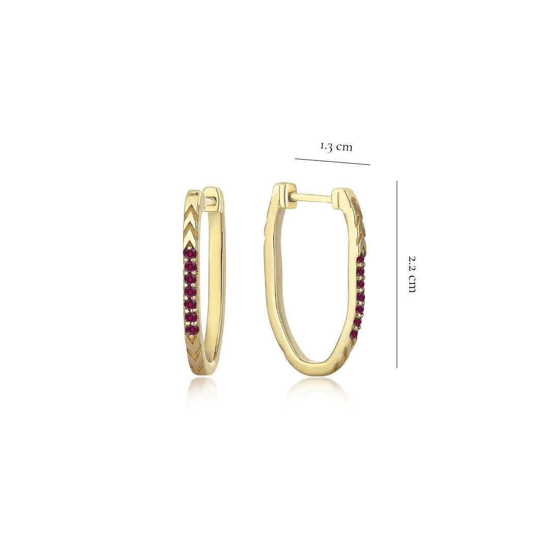 SMALL MAHUKA RUBY HOOP