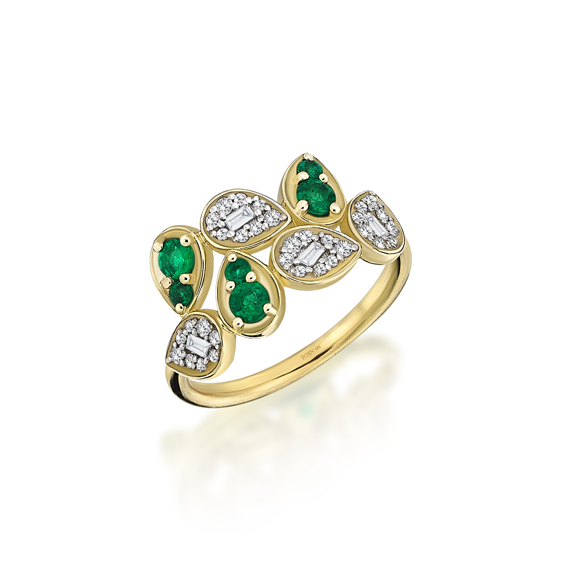 DROVA BAGUETTE RING EMERALD