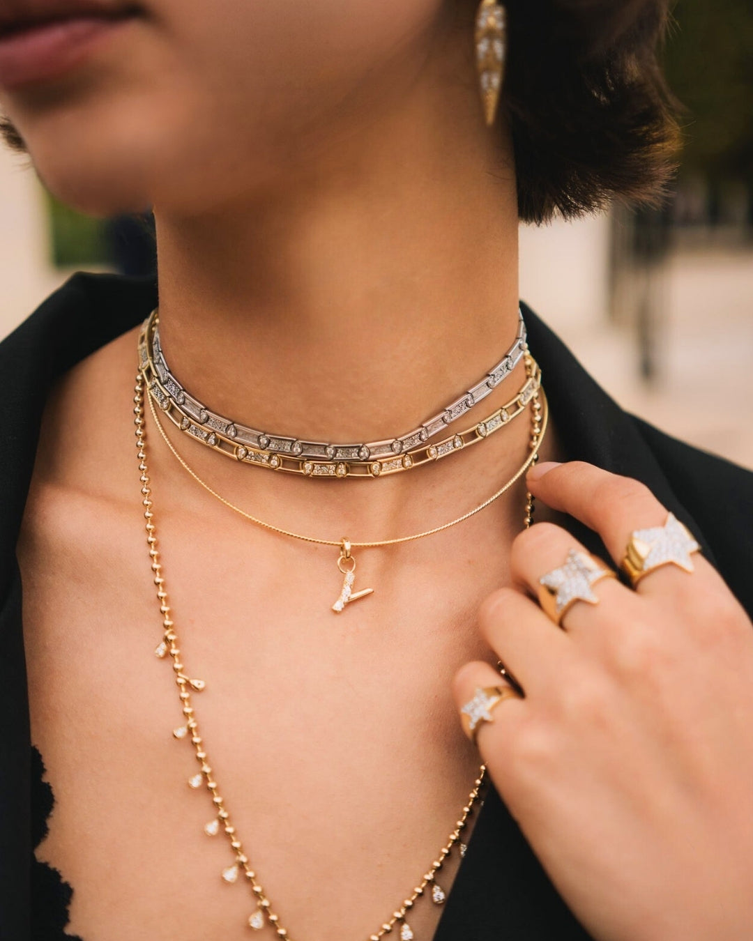 PATHRA SLEEK DIAMOND KOLYE