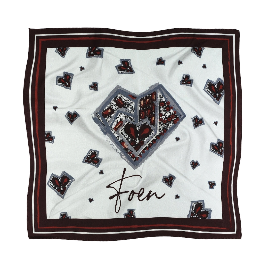 HEART SCARF 50x50