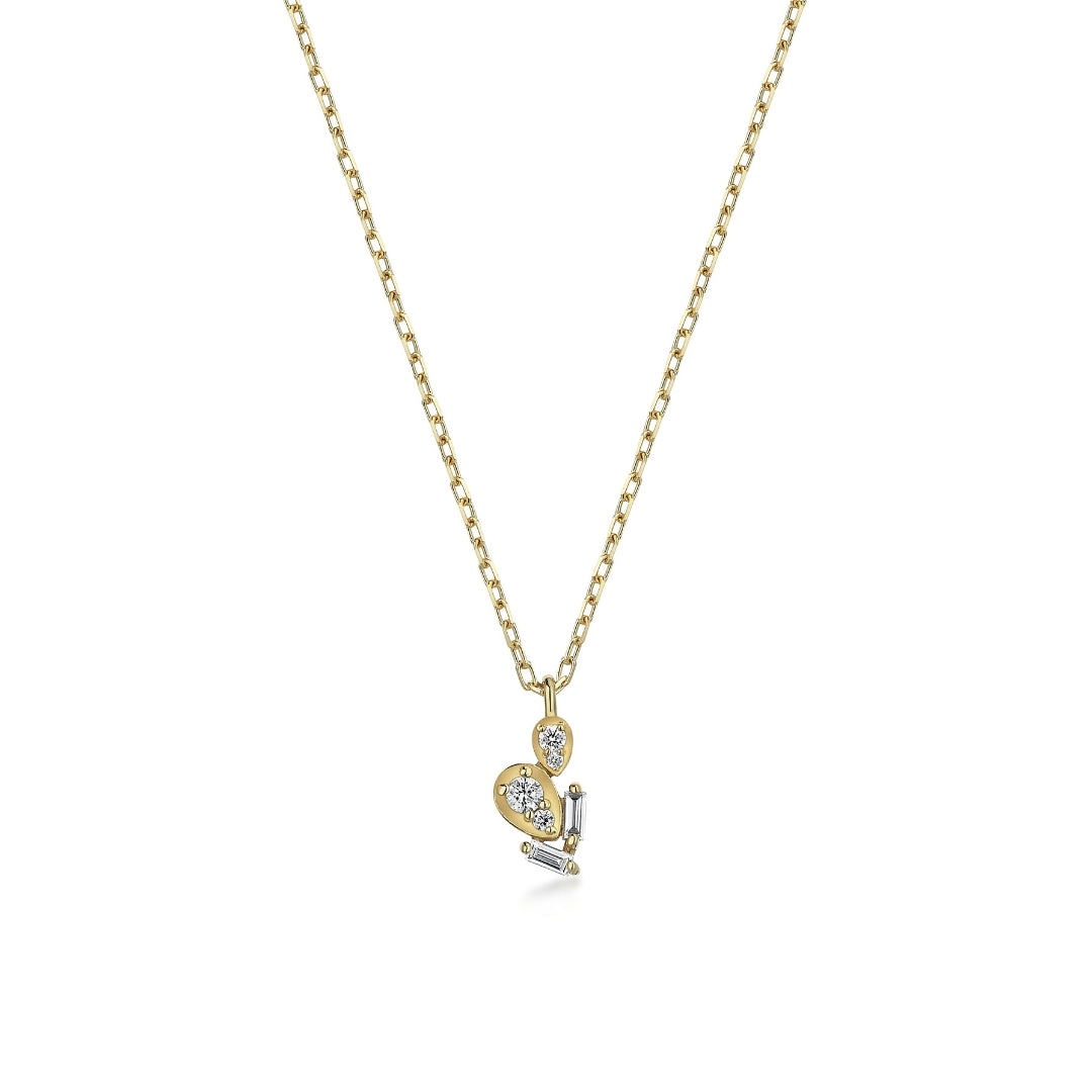 DROVA DUO BAGUETTE MINI NECKLACE