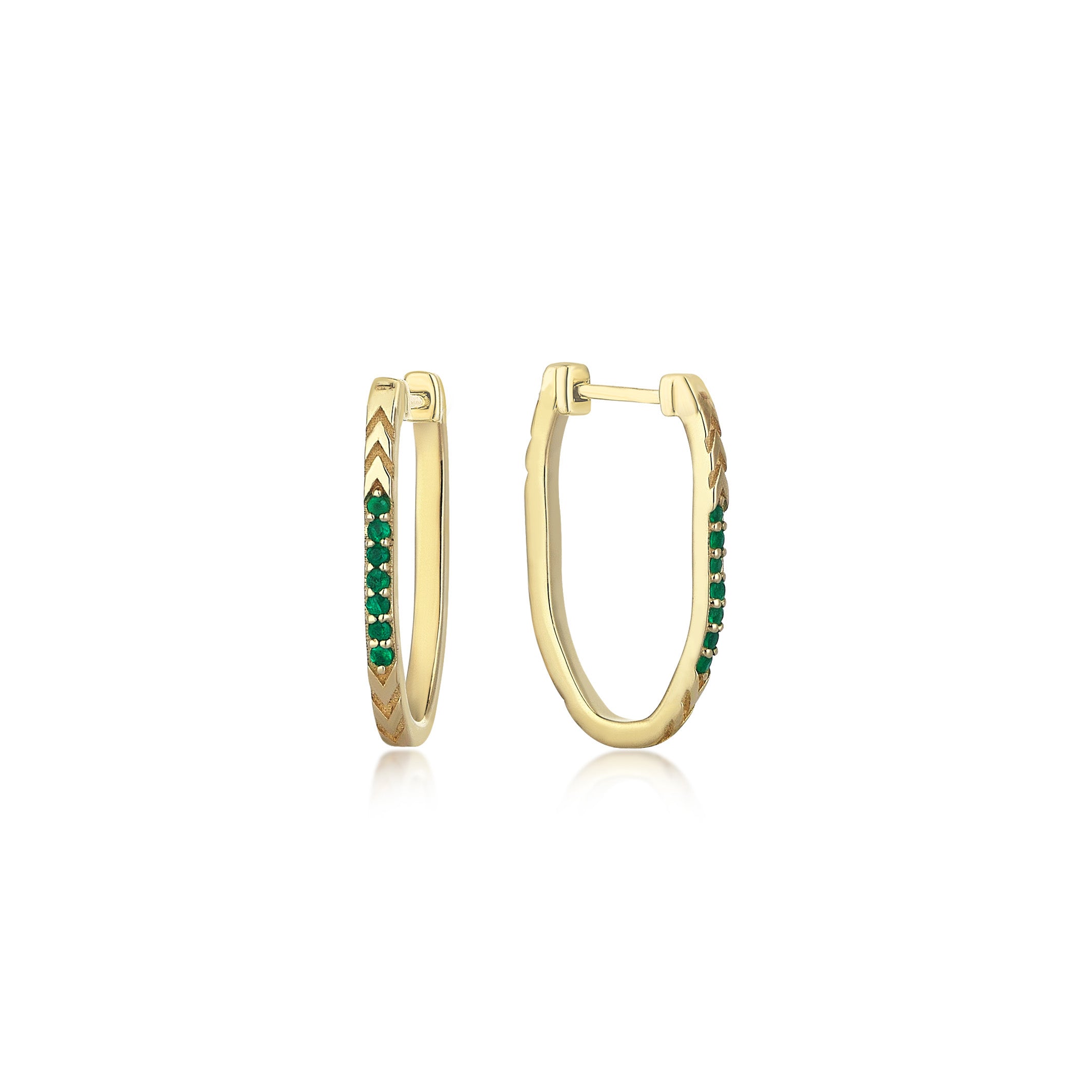 SMALL MAHUKA EMERALD HOOP