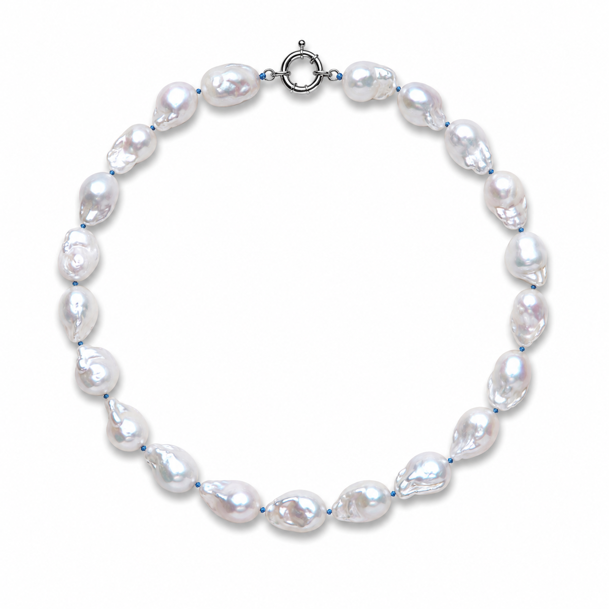 PERLA BAROQUE BLUE COLOR NECKLACE