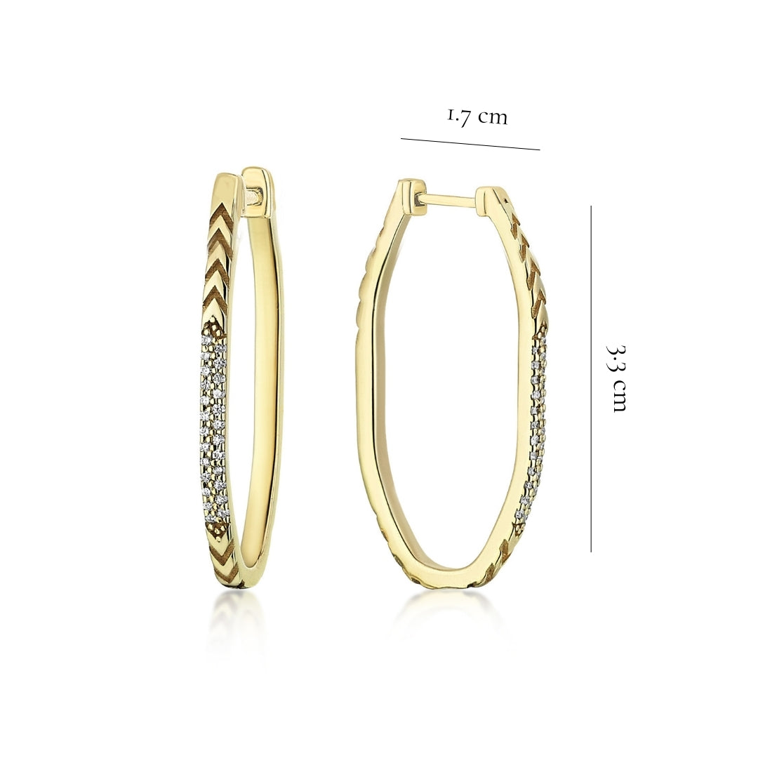 LARGE MAHUKA DIAMOND HOOP