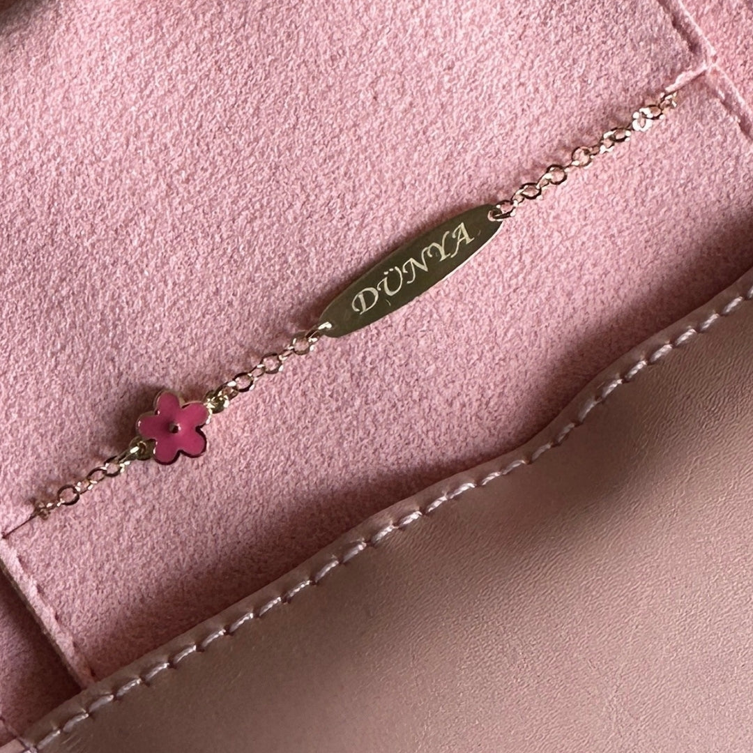 ID BRACELET - PINK FLOWER