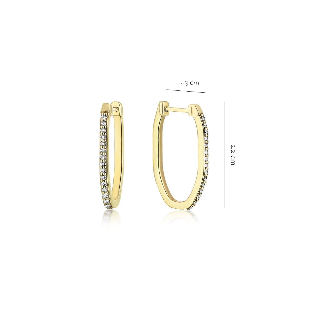 SMALL MAHUKA PAVE DIAMOND HOOP