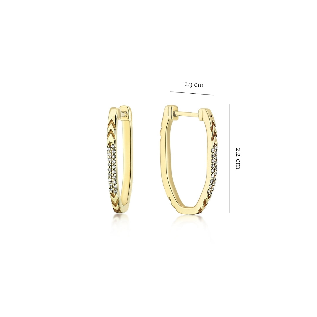 SMALL MAHUKA DIAMOND HOOP